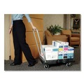 Carts & Trucks | Rubbermaid Commercial FG440100BLA 20.5 in. x 32.5 in. x 35 in. 500 lbs. Capacity Triple Trolley Platform Truck with Angled-Loop Handle - Black image number 3