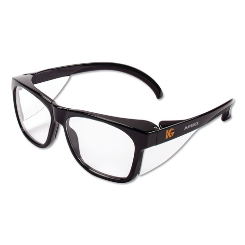 Eye Protection | KleenGuard 49301 Maverick Polycarbonate Frame Safety Glasses - Clear/Orange (12-Piece/Carton) image number 0