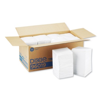 BEVERAGE NAPKINS | Georgia Pacific Professional 96019 9-1/2 in. x 9-1/2 in. Single-Ply Beverage Napkins - White (4000/Carton)
