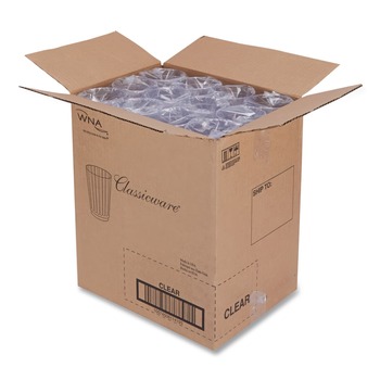 WNA WNA CC10240 10 oz. Fluted, Tall, Classic Crystal Plastic Tumblers - Clear (240/Carton)