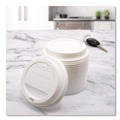 Cup Lids | Dart TL1224TG Solo Traveler Sip Through Lids for ThermoGuard 12 oz to 24 oz Hot Cups - White (1200/Carton) image number 4