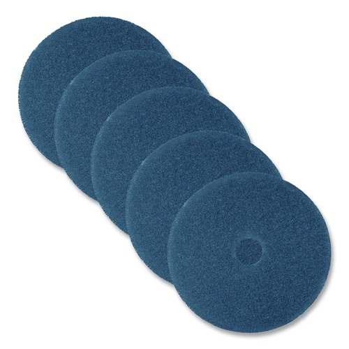 Floor Pads-Stripping | 3M 5300-20 20 in. Low-Speed High Productivity Floor Pads - Blue (5/Carton) image number 0