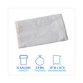 Low-Density Trash Bags | Boardwalk H6036TWK 30 in. x 36 in. 30 gal. 0.9 mil Linear Low Density Industrial Can Liners - White (100/Carton) image number 1