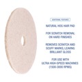 Floor Pads-Cleaning, Buffing & Polishing | Boardwalk BWK4017NHE 17 in. Diameter Natural Hog Hair Burnishing Floor Pads - Tan (5/Carton) image number 7