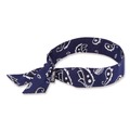 Head & Face Protection | Ergodyne 12306 Chill-Its 6700 One Size Fits Most Cooling Bandana Polymer Tie Headband - Navy Western image number 0