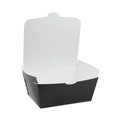 Food Containers & Lids | Pactiv Corp. NOB03B 66 oz 6.5 x 4.5 x 3.25 EarthChoice OneBox Paper Box - Black (160/Carton) image number 1