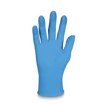 RESTAURANT EQUIPMENT | Ansell 54422 G10 2PRO 9.5 in. 6 mil Powder-Free Nitrile Gloves - Medium/Blue (1/Box)