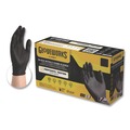 Janitorial Disposable & Single Use Gloves | Ammex GWBEN46100 6 mil Powder-Free Nitrile Exam Gloves - Large, Black (1000/Carton) image number 2