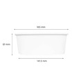 Food Containers & Lids | Karat FP-PSB32 6.5 in. x 2.4 in. 32 oz. Paper Food Bucket - White (360/Carton) image number 2