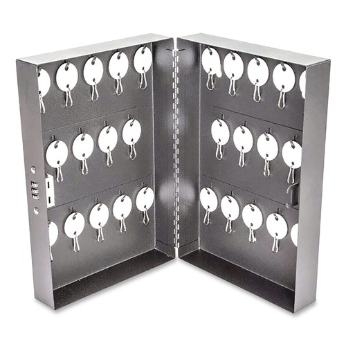Janitorial & Housekeeping Carts | CONTROLTEK 500150 7.75 in. x 3.25 in. x 11.5 in. 28-Key Combination Lockable Key Cabinet - Gray image number 0
