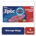 Resealable Bags | Ziploc 351317 1 Quart 1.75 mil. 9.63 in. x 8.5 in. Double Zipper Storage Bags - Clear (9/Carton) image number 7