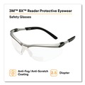 Eye Protection | 3M 11376-00000-20 BX Molded-In 2.5plus Diopter Strength Safety Glasses - Silver/Black Frame, Clear Lens image number 1