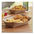 Food Trays & Liners | SCT SCH 0513 1 lbs. Capacity Paper Eco Food Trays - Brown (1000/Carton) image number 2