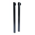 Barriers | Tatco 11611 40 in. High Adjusta-Tape Steel Crowd Control Posts Only - Black (2/Box) image number 0