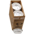 Food Containers & Lids | Pactiv Corp. Y52730 7 in. Diameter x 1.53 in. h 24 oz Aluminum Take-Out Container - Silver (250/Carton) image number 4