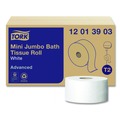 Toilet Tissues | Tork 12013903 3.48 in. x 1200 ft. Septic Safe 1-Ply Advanced Bath Tissue - Jumbo, White (12/Carton) image number 0