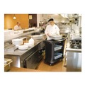Carts | Rubbermaid Commercial FG9T6800BLA Executive 3-Shelf Service Cart - Black image number 4