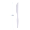 Disposable Knives | Boardwalk BWK KNIFEMWPS Mediumweight Polystyrene Cutlery Knife - White (1000/Carton) image number 6