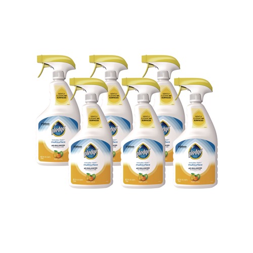 All Purpose Cleaners & Degreasers | Pledge 336283 Everyday Clean 25 oz. Trigger Spray Bottle pH-Balanced Multisurface Cleaner - Clean Citrus Scent (6/Carton) image number 0