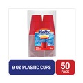 Cups | Hefty C20950 9 oz. Easy Grip Disposable Plastic Party Cups - Red (50/Pack) image number 3