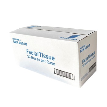 FACIAL TISSUES | GEN GEN6501B 2-Ply Flat Box Facial Tissue - White (3000/Carton)