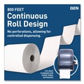 Perforated Roll & Hand Towels | GEN G2820 1-Ply 8 in. x 800 ft. Hardwound Roll Towels - White (6/Carton) image number 3