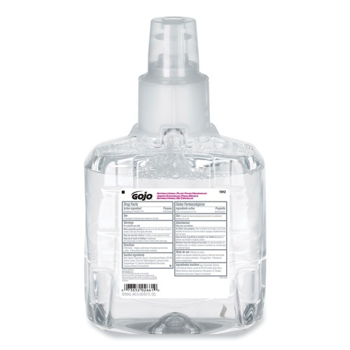 Soap Refills | GOJO Industries 1912-02 1200 ml Antibacterial Foam Handwash Refill for LTX-12 Dispenser - Plum Scent image number 0