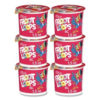 MEALS AND SNACK BARS | Kellogg's KEE12465 Froot Loops 1.5 oz. Single-Serve Breakfast Cereal Cups (6/Box)