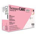 Janitorial Disposable & Single Use Gloves | SemperCare SCLT103 Latex Examination Gloves - Cream/Medium (100/Box) image number 0