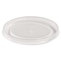 Food Containers & Lids | Chinet 89112 16 oz. - 32 oz. Plastic High Heat Vented Lid - White (50/Bag, 10/Bags Carton) image number 0