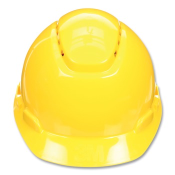 HEAD AND FACE PROTECTION | 3M H-702SFV-UV SecureFit H-Series 4-Point Pressure Diffusion Ratchet Suspension H-700 Vented Cap with UV Indicator Hard Hats - Yellow