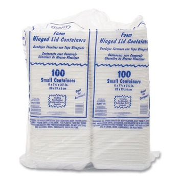 PRODUCTS | Dart 80HT1R 7.5 in. x 8 in. x 2.2 in. Foam Hinged Lid Containers - White (200/Carton)