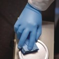 Janitorial Disposable & Single Use Gloves | Ammex GPNHD64100 8 mil Blue Powder-Free Nitrile Exam Gloves - Medium, Blue (500/Carton) image number 4