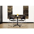 Indoor Seating | Safco 6804BL Reve 19.75 in. x 23.5 in. x 33.5 in. Guest Chair with Sled Base - Black Seat/Black Back/Silver Base (2/Carton) image number 1
