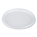 Food Containers & Lids | Dart 48JL Flat Vented Plastic Lids for 24 - 32 oz. Foam Containers - Translucent (500/Carton) image number 0