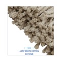 Mop Heads | Boardwalk BWK716CEA 16 oz. Cut-End Lie-Flat Cotton Wet Mop Head - White image number 4