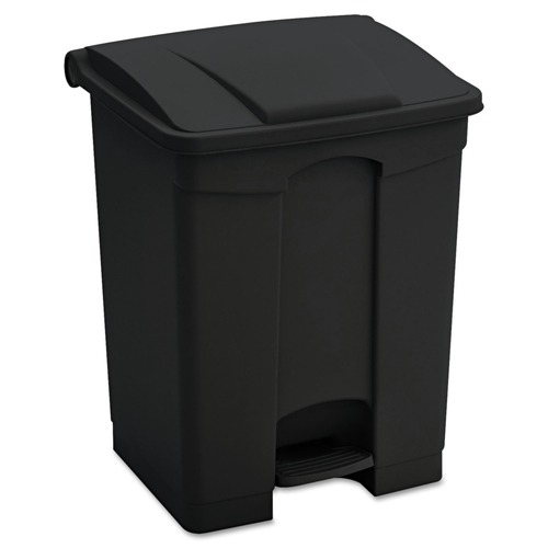 Indoor Waste Receptacles | Safco 9923BL 23 Gallon Large Capacity Plastic Step-On Receptacle - Black image number 0