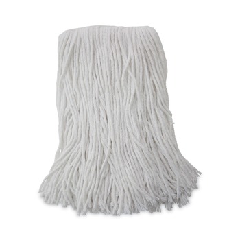 Boardwalk BWK2016R #16 Cut-End Standard Head Rayon Fiber Mop Head - White (12/Carton)