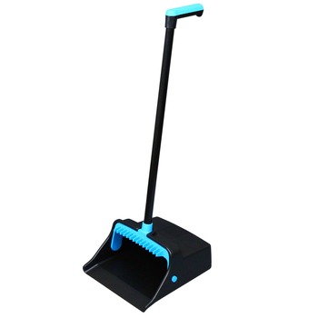 DUST PANS | Impact T0011-01 12.32 in. Wide 31.84 in. Aluminum Handle Plastic LobbyMaster Dust Pan - Blue/Black (6/Carton)
