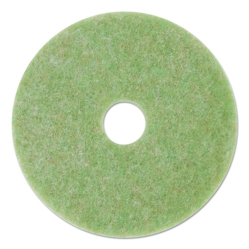 Floor Pads-Stripping | 3M 5000-20 20 in. Diameter Low-Speed TopLine Autoscrubber Floor Pads 5000 - Green/Amber (5/Carton) image number 0