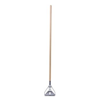 MOP HANDLES | Boardwalk BWK605 62 in. Wood Handle Quick Change Metal Head Mop Handle for No. 20 and Up Heads