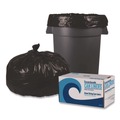 Repro Trash Bags | Boardwalk X7658SKKK01 Reprocessed Resin Can Liners, 60 gal, 1.2 mil, 38 x 58, Black, 50 Rolls/Carton image number 0