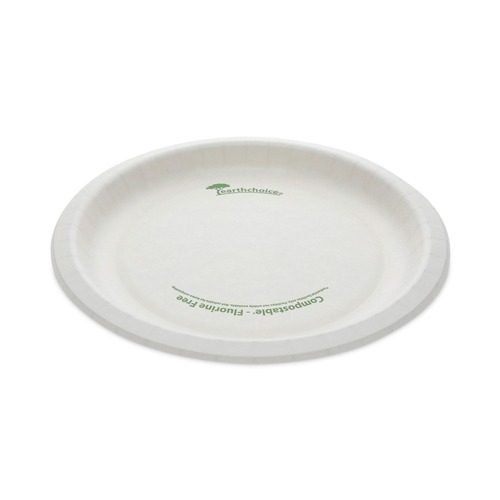 Plates | Pactiv Corp. PSP09EC EarthChoice Pressware 9 in. dia Compostable Dinnerware, Plate - White (450/Carton) image number 0