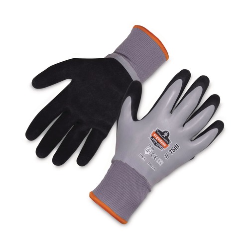 Work & Welding Gloves | Ergodyne 17634 ProFlex 7501 Coated Waterproof Winter Gloves - Large Gray (1-Pair) image number 0