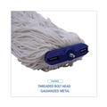 Mop Heads | Boardwalk BWKRM32016 16 oz. Rayon Cut-End Lie-Flat Mop Head - White (12/Carton) image number 6