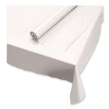 Table Covers & Skirts | Hoffmaster 113000 40 in. x 100 ft. Plastic Roll Tablecover - White (1-Roll) image number 3