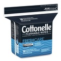 Hand Sanitizing Wipes | Cottonelle 10358 5 in. x 7.25 in. 1-Ply Fresh Care Flushable Cleansing Cloths - White (8/Carton) image number 2