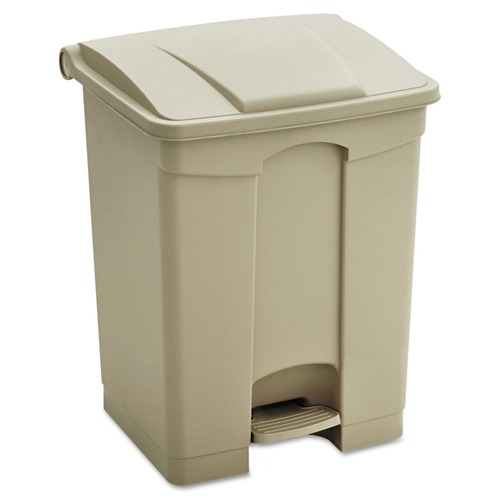 Indoor Waste Receptacles | Safco 9923TN 23 Gallon Large Capacity Plastic Step-On Receptacle - Tan image number 0