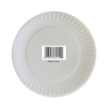 Plates | AJM Packaging Corporation CP6OAWH 6 in. Diameter Coated Paper Plates - White (100/Pack, 12 Packs/Carton) image number 3