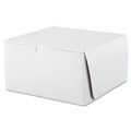 Bakery Boxes & Containers | SCT SCH 0977 10 in. x 10 in. x 5.5 in. Paper One-Piece Non-Window Bakery Boxes - White (100/Carton) image number 0